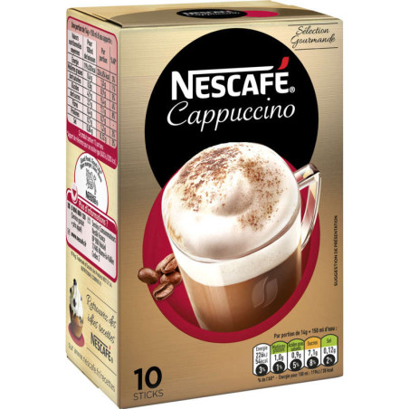 Nescafé - Cappuccino - Café soluble - Sticks - 10 tasses