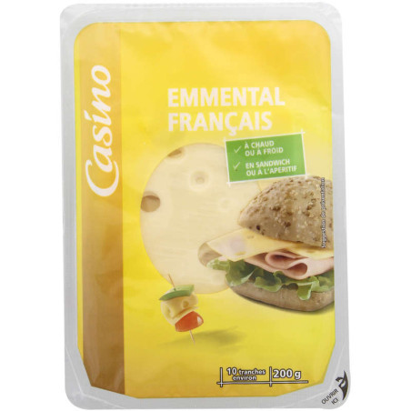 Emmental français 10 tranches environ - 200g