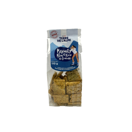 Biscuits Apéritifs Bleu et Noix de Grenoble - 110g