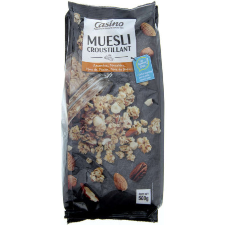 Muesli croustillant - Amandes, Noisettes, Noix de Pécan, Noix du Brésil