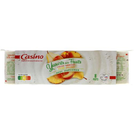 Yaourt avec morceaux aux fruits jaunes - 1Kg