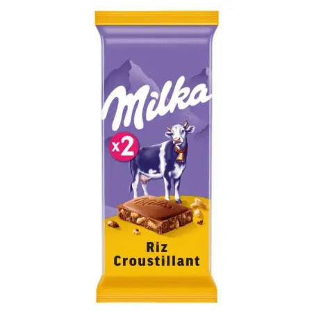 Chocolat au lait et riz croustillant - 2x100g