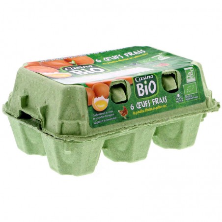 oeufs frais moyen plein air Bio - X6