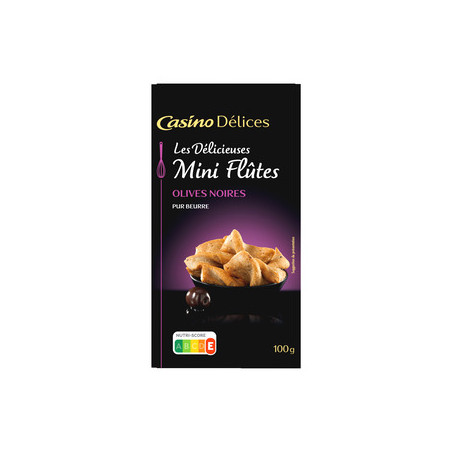 Mini-flûtes olives noires - 100g