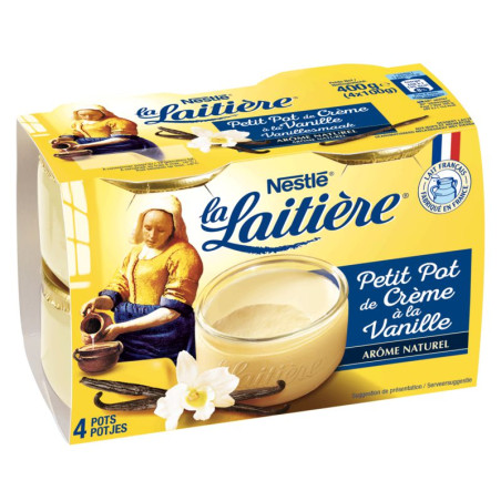 Petit pot de crème Vanille - 4x100g