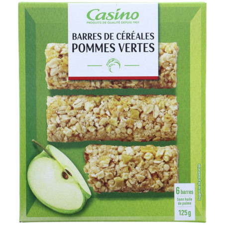 Barres céréales pommes vertes - 125g