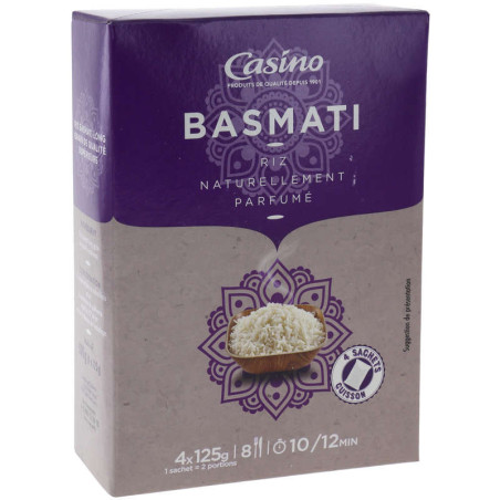 Riz basmati long grain sachet - 4x125g