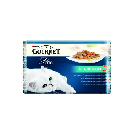 Perle Pâtée pour chat Les Plaisirs de la mer - 4x85g