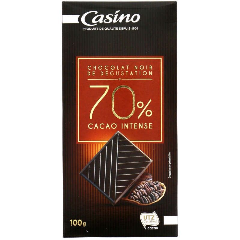 Chocolat supérieur - Noir Menthe - Casino - 150 g