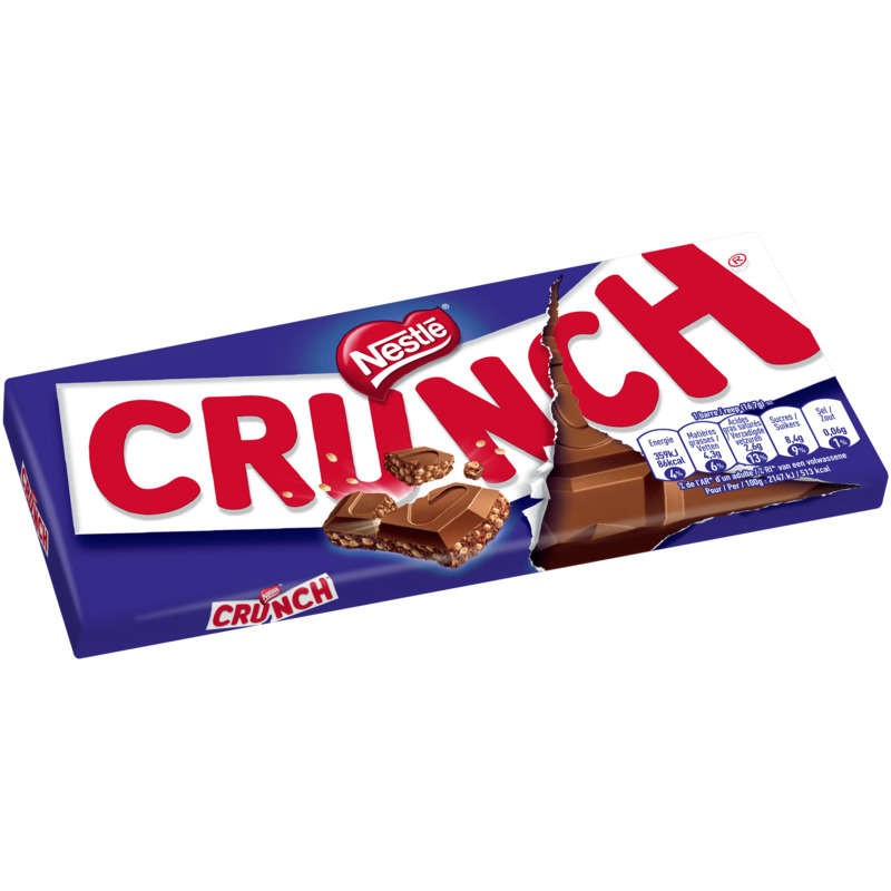 Tablette chocolat au lait Crunch 100g