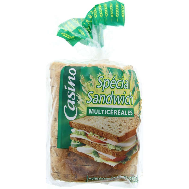Pain de mie spécial sandwich complet - Casino - 550 g