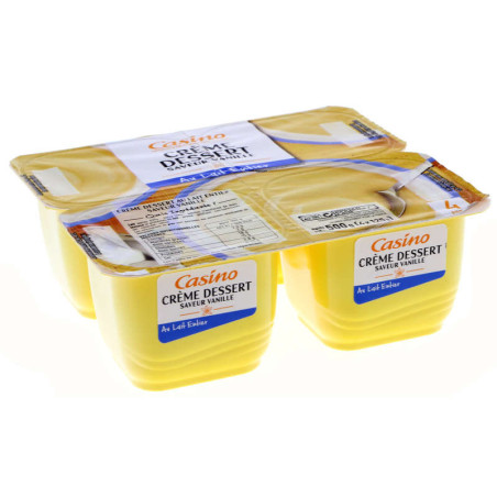 Crème dessert saveur vanille - 4x125g