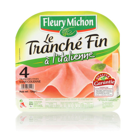 Jambon fin Italien 4 Tranches - 120g