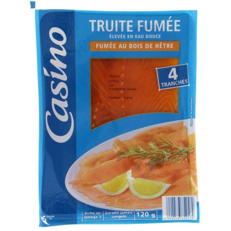 Truite fumée élevée en eau douce - 120g