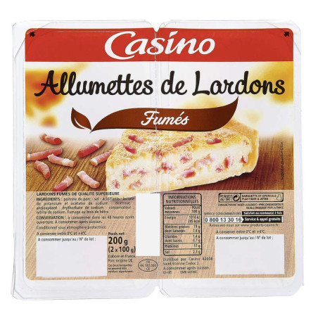 Allumettes de lardons fumés