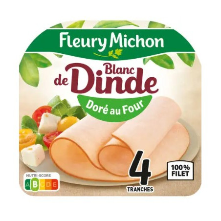 Blanc de dinde doré au four - 160g