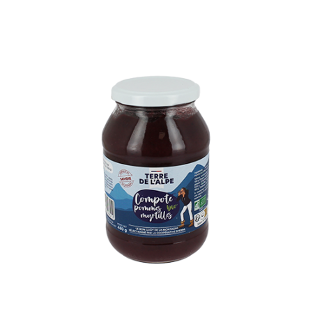 Compote de Savoie Pomme Myrtille Bio