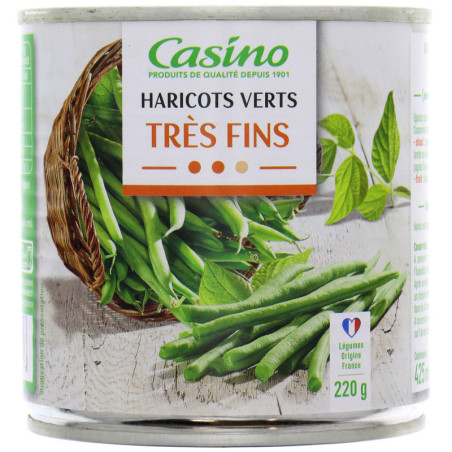 Haricots verts très fins - 220g