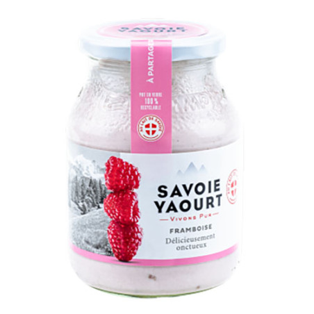 Yaourt brassé framboise pot verre - 500g