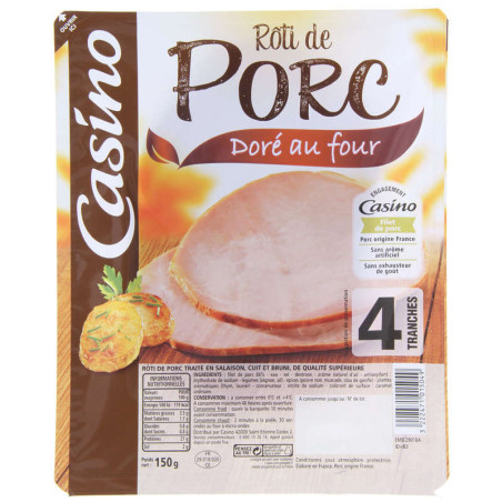 Rôti de porc Doré au Four 4 tranches