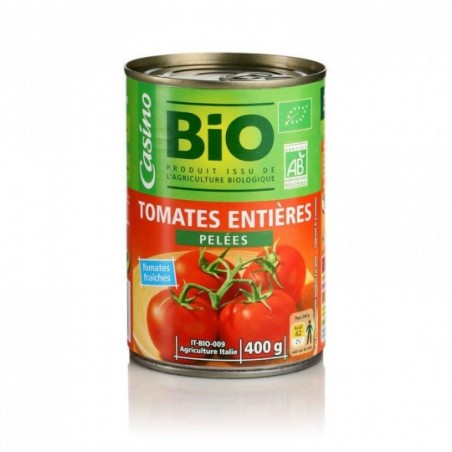 Tomates entières pelées au jus bio