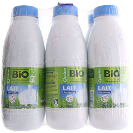 Lait demi-écrémé - 6x1L