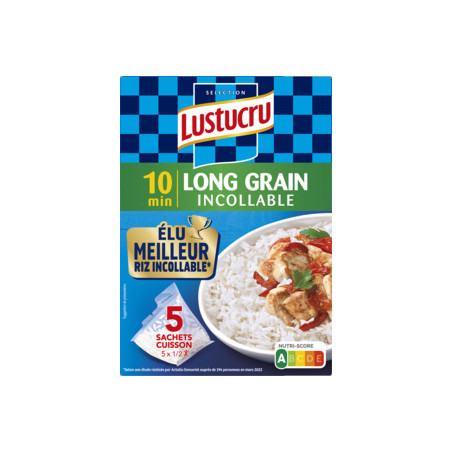 Riz long grain sachet cuisson 10 minutes - 5x90g