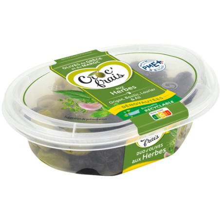 Olives dénoyautées aux herbes - 200g