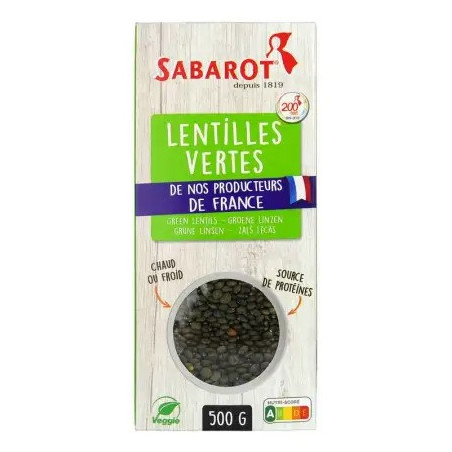 Lentilles Vertes de France Veggie - 500g