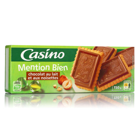 Biscuits chocolat au lait et aux noisettes - 150g