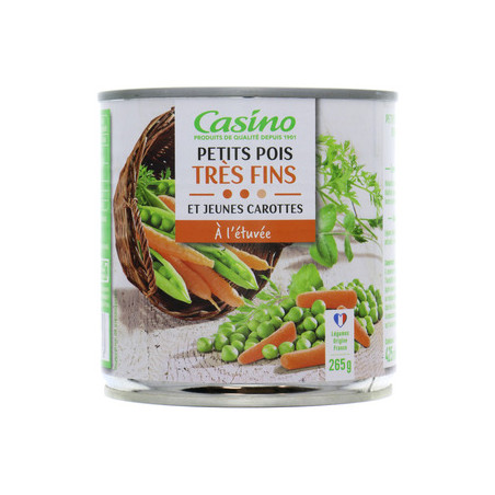 Petits pois très fins et jeunes carottes à l'étuvée - 265g