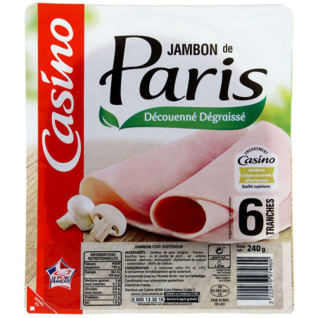 Jambon de Paris sans couenne 6 tranches - 240g