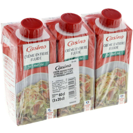 Crème fluide entière - 30% de matières grasses