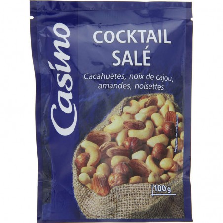 Cocktail salé Cacahuètes, noix de cajou, amandes, noisettes