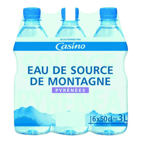 Eau de source de montagne des Alpes - 6x50cl