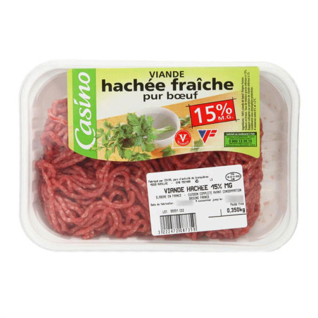 Hache frais casino 15 %Mg - 350g