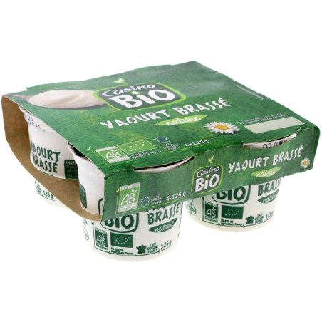 Yaourt brassé nature Bio - 4x125g