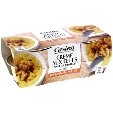 Crème aux œufs saveur vanille - 4x100g