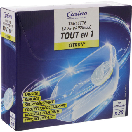 Tablette lave-vaisselle tout en 1 citron - x30