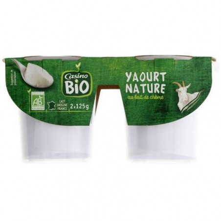 Yaourts chèvre natures Bio - 2x125g